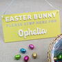 Easter Bunny Please Stop Here Personalised Sign, thumbnail 2 of 5