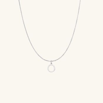 Silver Slimline Capital Initial Necklace, 2 of 4