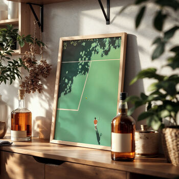 Minimalist Tennis Court Poster, Unframed, 4 of 10