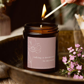 Mindfulness Gift For Her Moment To Myself Candle, 3 of 12