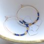 Large Fair Trade Ocean Inspired Delica Hoop Earrings, thumbnail 5 of 12