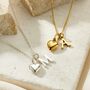 Italic Initial And Heart Charm Necklace, thumbnail 6 of 7