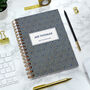 Personalised Geometric Combined Diary And Notebook, thumbnail 3 of 12