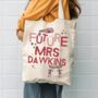 Personalised Future Mrs Bride Tote Bag, thumbnail 1 of 2
