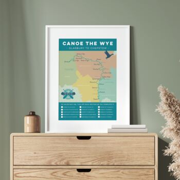 River Wye Map Art Print For Paddlers, 8 of 12