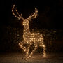 Xl Studley Rattan Stag Dual LED Light Up Reindeer, thumbnail 2 of 3