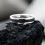Your Own Charcoal Keepsake Memory Silver Ring, thumbnail 1 of 8