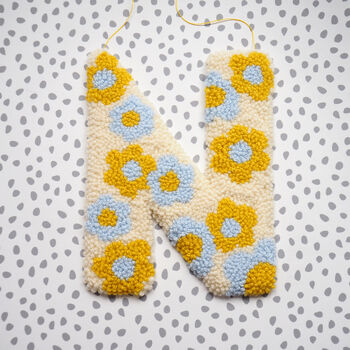 Yellow And Blue Daisy Flower Decorative Letter, 2 of 6