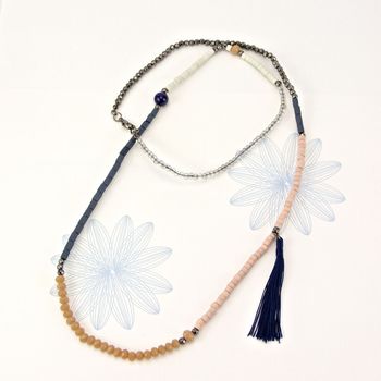 Colourful Bead Tassel Long Necklace, 6 of 8