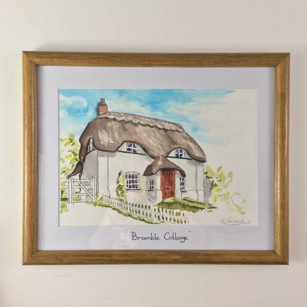 original hand painted house portrait by when i was a kid