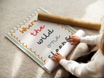 Childrens Personalised Bright Safari Themed Print Set, 6 of 6