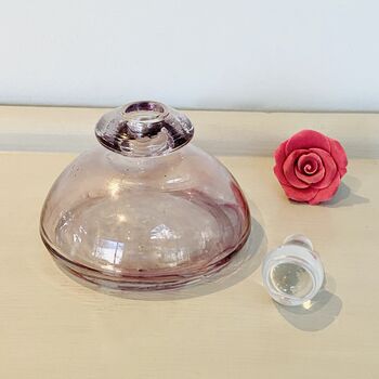 Vintage Decorative Pink Glass Crystal Perfume Bottle ~ 21, 4 of 4