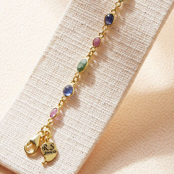 Ruby Sapphire Emerald Gold Bracelet, 5 of 9
