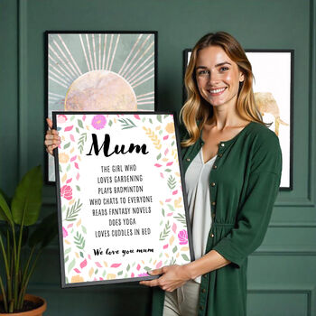 November Birthday Peony Birth Flower Affirmations Gift For Mum Print, 4 of 8