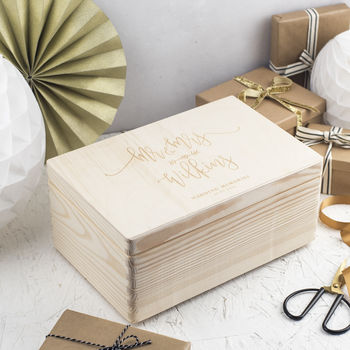 Personalised Wooden Wedding Memory Box, 5 of 11
