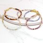 Tanzanite Adjustable Gemstone Bracelet In Sterling Silver Or Gold Vermeil, thumbnail 6 of 9