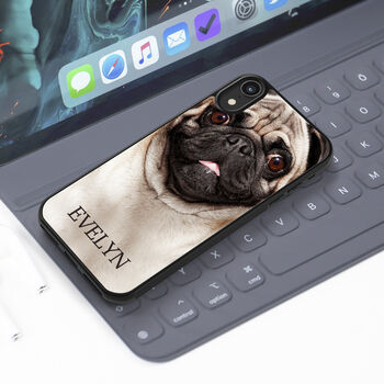 Personalised Pug Dog iPhone Case Dog Lover Gift, 2 of 2