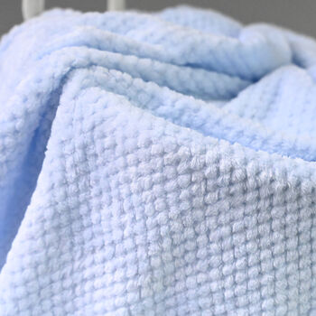 Personalised Blue Honeycomb Baby Blanket, 2 of 7