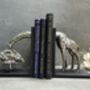 Large Silver And Black Giraffe Bookends Shelf Sitter Gift, thumbnail 3 of 6