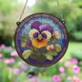 Pansy Stained Glass Effect Suncatcher, thumbnail 3 of 6