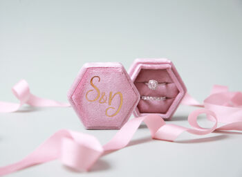 Personalised Wedding Ring Box With Initials, 5 of 11