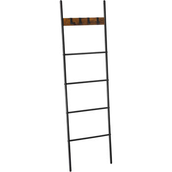 Leaning Ladder Shelf Display Towel Rack Five Tier, 9 of 9