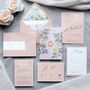 Pink And Gold Floral Wedding Invitation, thumbnail 1 of 4