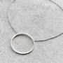 Large Circle Hammered Necklace, thumbnail 2 of 3