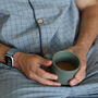 Personalised Men’s Pure Cotton Pyjama Set – Blue Check Comfort, thumbnail 6 of 9