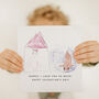 Child's Drawing And Message Valentine's Day Card, thumbnail 1 of 4