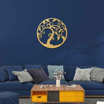 Tree Of Life Round Wooden Wall Art Home Decor, 5 of 9