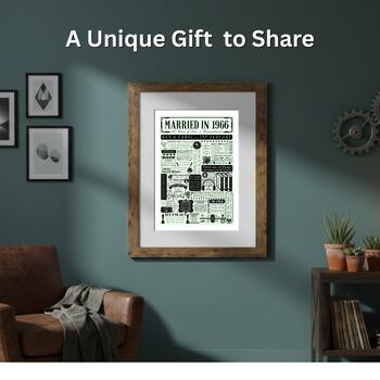 1966 Personalised 60th Diamond Wedding Anniversary Poster, 4 of 11