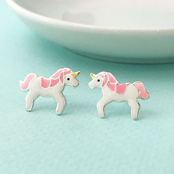 Personalised Unicorn Earrings, 2 of 5