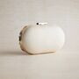 Maisha Ivory Silk Oval Clutch, thumbnail 7 of 9