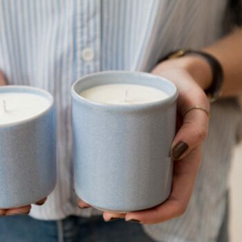 Tall Eco Friendly Scented Candle And Ceramic Mug, 8 of 12