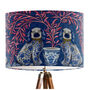 Staffordshire Dog Twins On Blue Lampshade, thumbnail 2 of 5