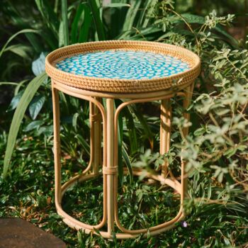 Boho Rattan Coastal Table, 2 of 8