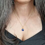 Gold Plated Sapphire September Birthstone Necklace, thumbnail 2 of 4