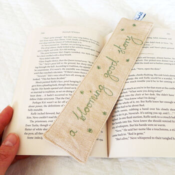 Blooming Good Embroidered Bookmark, 3 of 4