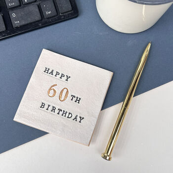60th Black And Gold Birthday Card, 4 of 6