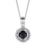 Birthstone And Diamond Halo Pendant Necklace, thumbnail 5 of 8