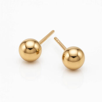 9ct Gold Micro Ball Stud Earrings – 4mm, 3 of 9
