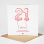 Personalised 21st Birthday Card Her, thumbnail 1 of 3