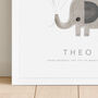 Personalised Name Print Elephant Holding Balloons, thumbnail 2 of 10