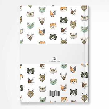 Watercolour Cats Personalised Journal, 8 of 8