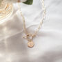 14k Gold Fill Paperclip Chain Necklace With Initial, thumbnail 1 of 5