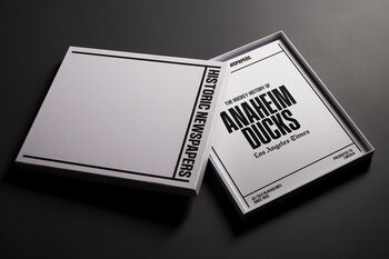 Anaheim Ducks Personalised Nhl Gift Ice Hockey Newspaper History Book, 3 of 11