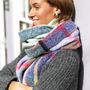 Pink Tartan Winter Scarf, thumbnail 3 of 7