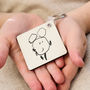 Children Drawing And Message Personalised Keyring, thumbnail 1 of 2