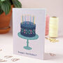 Folk Art Birthday Cake Card, thumbnail 2 of 2